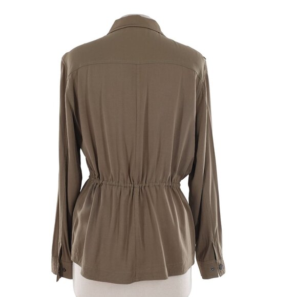 Tribal Beaded Long Sleeve Zip Front Cinched Lightweight Jacket - Picture 3 of 8